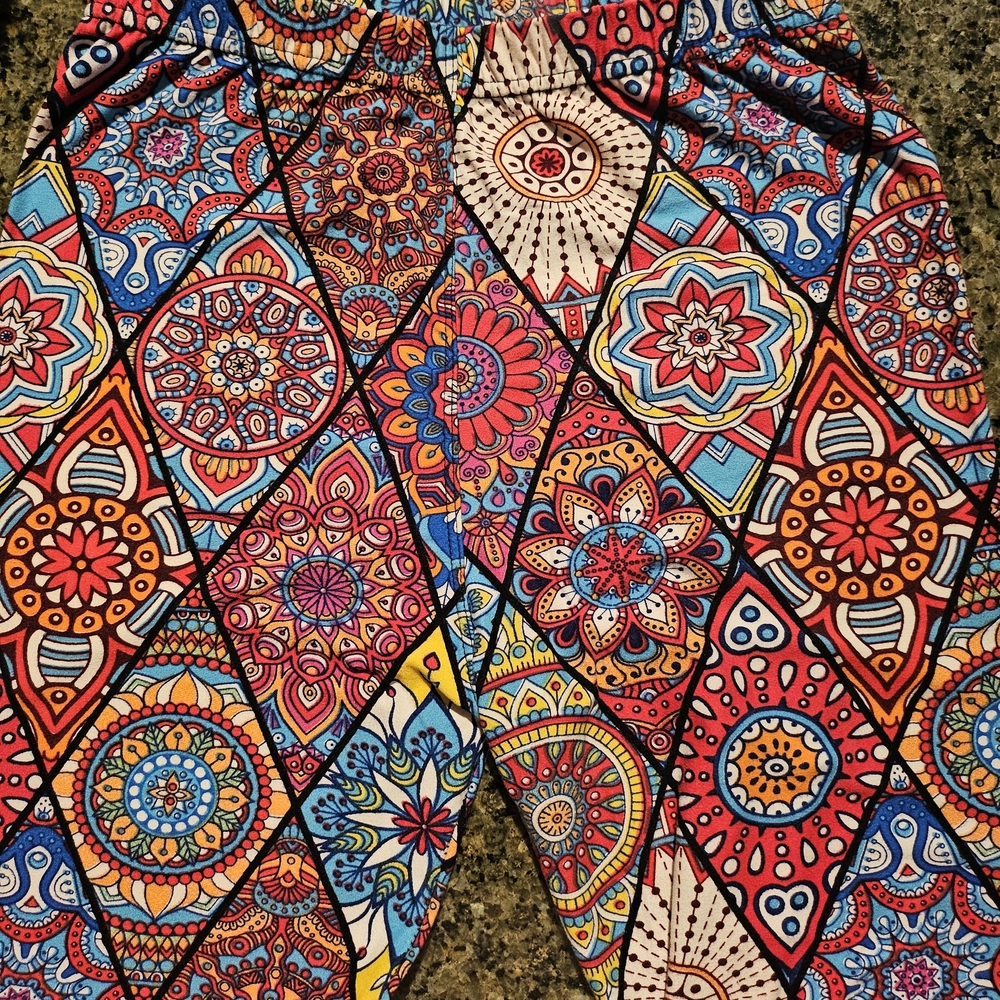 Colorful Geometric Patterned Pants